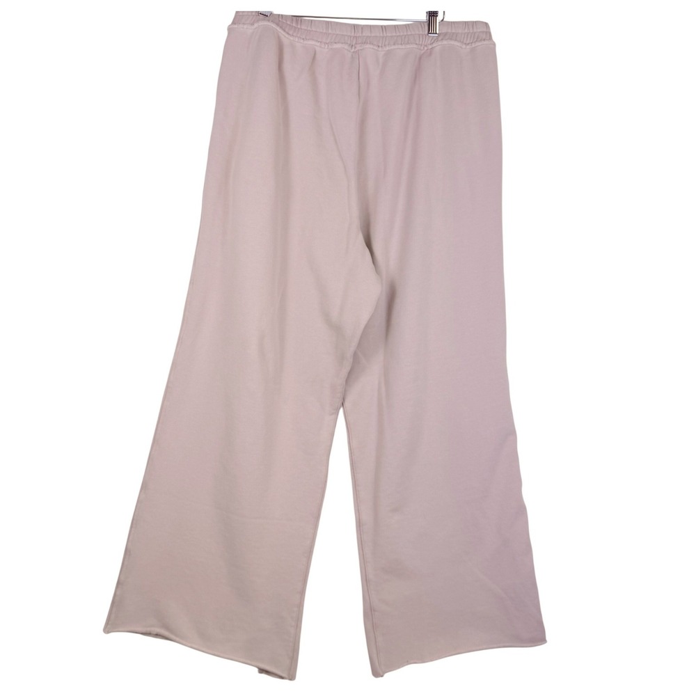 SKIMS Deconstructed French Terry Wide Leg Pants Fawn Raw Edge Sweatpants XL - Picture 2 of 11